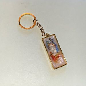 Cute fish keychain! Resin and metal! Handmade
